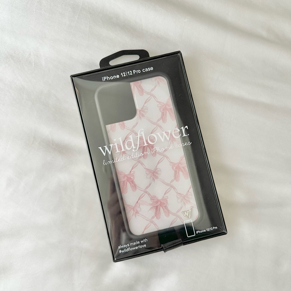 pink bows wildflower iphone 12/12pro case